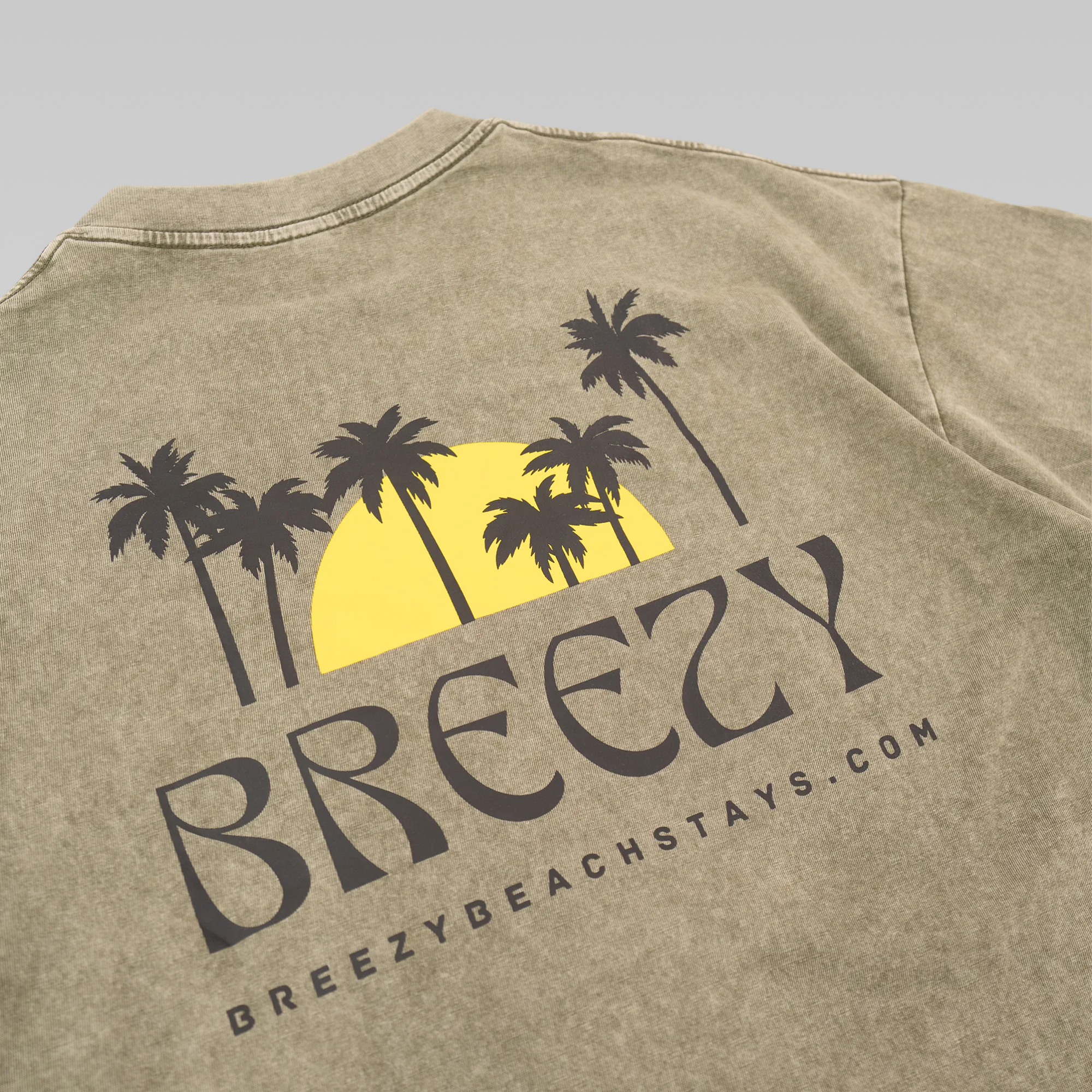 Sunset Palms Acid Wash Tee