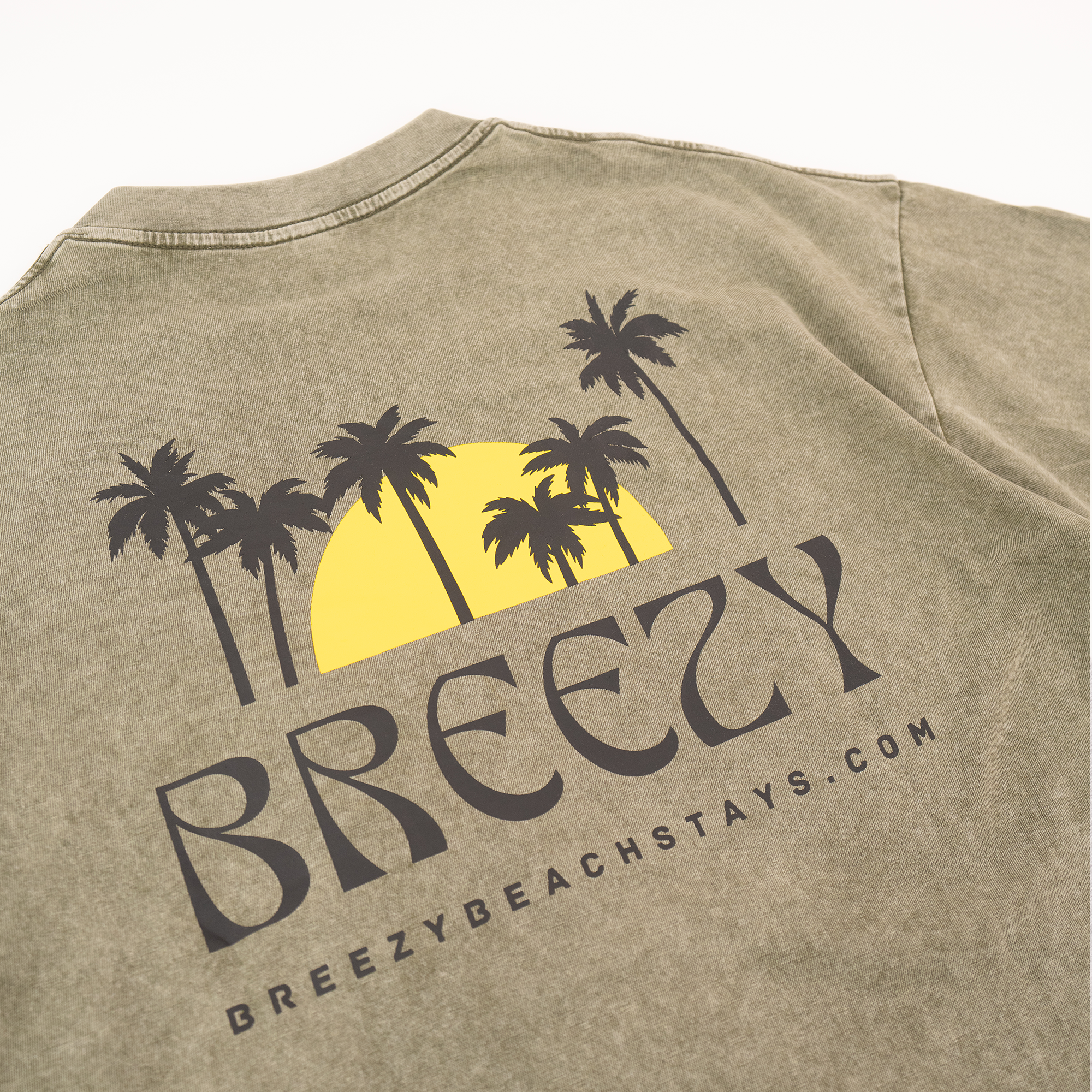 Sunset Palms Acid Wash Tee