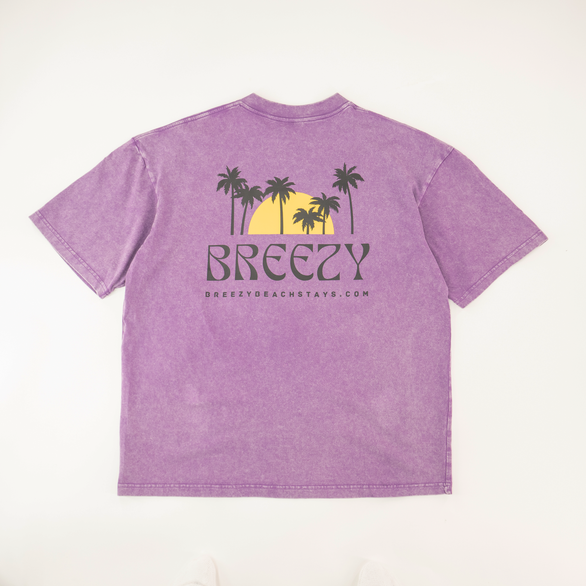 Sunset Palms Acid Wash Tee